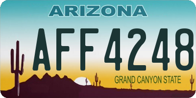 AZ license plate AFF4248