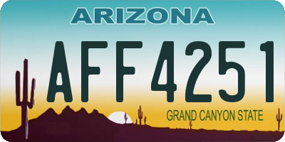 AZ license plate AFF4251