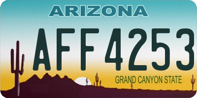 AZ license plate AFF4253