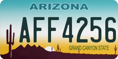 AZ license plate AFF4256
