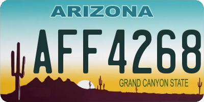 AZ license plate AFF4268