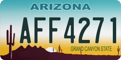 AZ license plate AFF4271