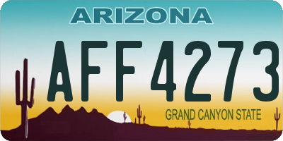 AZ license plate AFF4273