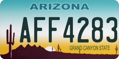 AZ license plate AFF4283