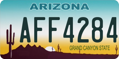 AZ license plate AFF4284