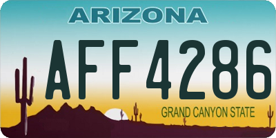 AZ license plate AFF4286
