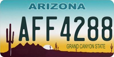 AZ license plate AFF4288