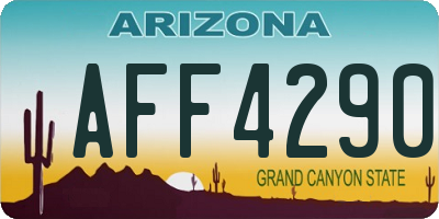 AZ license plate AFF4290