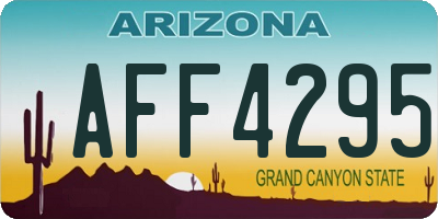 AZ license plate AFF4295