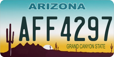 AZ license plate AFF4297