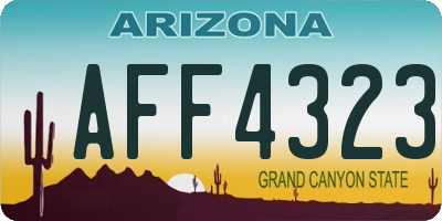 AZ license plate AFF4323