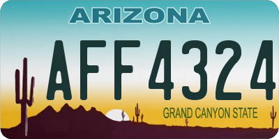 AZ license plate AFF4324
