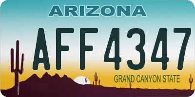 AZ license plate AFF4347