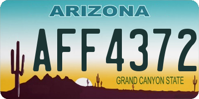 AZ license plate AFF4372