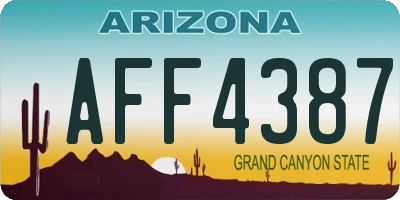 AZ license plate AFF4387