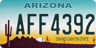 AZ license plate AFF4392