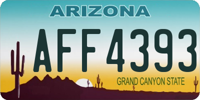 AZ license plate AFF4393