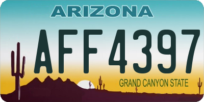 AZ license plate AFF4397