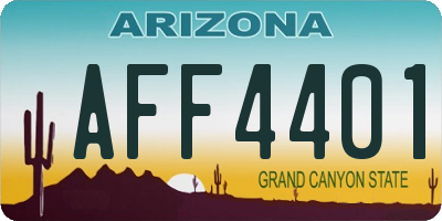 AZ license plate AFF4401