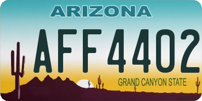 AZ license plate AFF4402