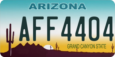 AZ license plate AFF4404