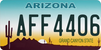 AZ license plate AFF4406