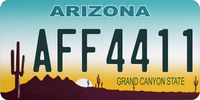 AZ license plate AFF4411