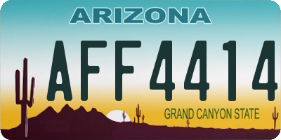 AZ license plate AFF4414