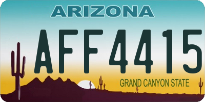 AZ license plate AFF4415