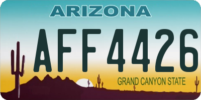 AZ license plate AFF4426