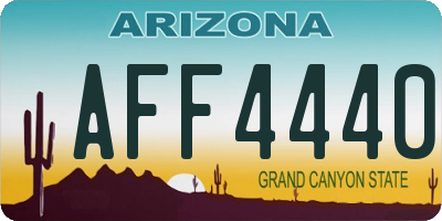 AZ license plate AFF4440