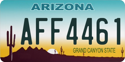 AZ license plate AFF4461