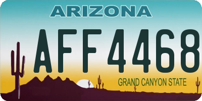 AZ license plate AFF4468