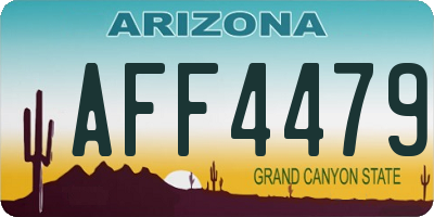 AZ license plate AFF4479