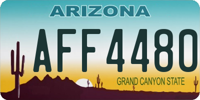 AZ license plate AFF4480