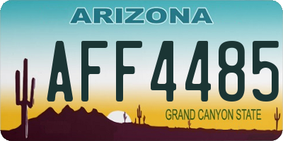AZ license plate AFF4485