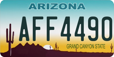 AZ license plate AFF4490