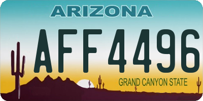 AZ license plate AFF4496