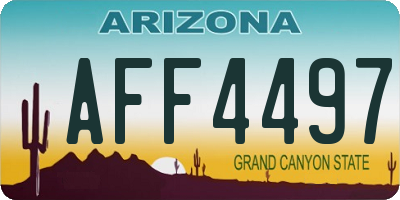 AZ license plate AFF4497
