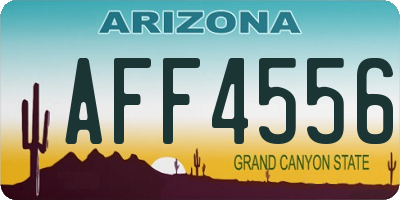 AZ license plate AFF4556