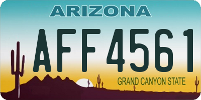 AZ license plate AFF4561
