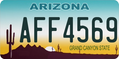 AZ license plate AFF4569