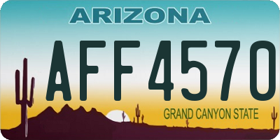 AZ license plate AFF4570
