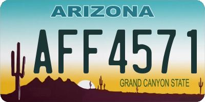 AZ license plate AFF4571