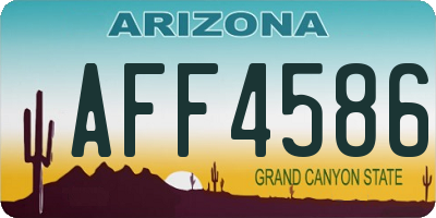 AZ license plate AFF4586