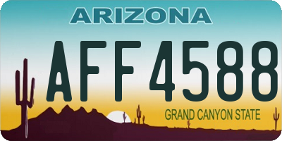 AZ license plate AFF4588