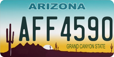 AZ license plate AFF4590