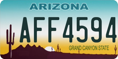 AZ license plate AFF4594