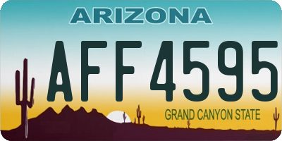 AZ license plate AFF4595