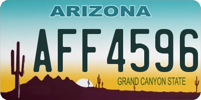 AZ license plate AFF4596